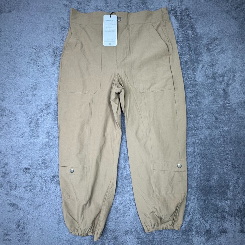 Cabi Galaxy Cargo Pants NWT Medium Brown 33x28 Relaxed Fit Zip Pockets